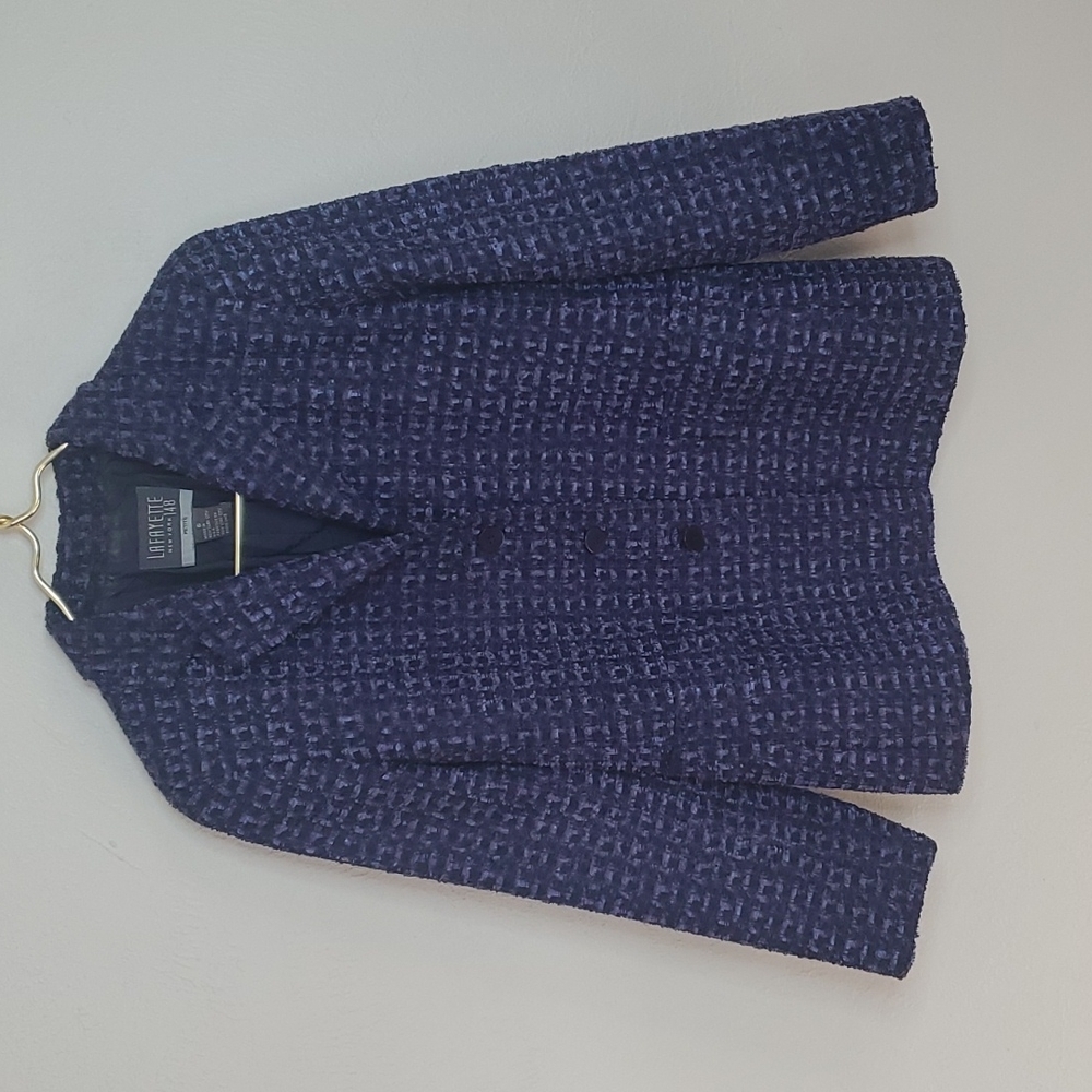 Lafayette 148 Purple Wool Blend Blazer Size 6 Petite